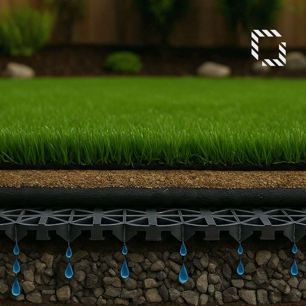 what do put under artificial grass